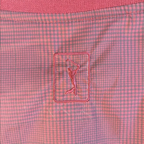 Men’s PGA Golf Pullover-Maroon w/Pattern -LG - Picture 2 of 3